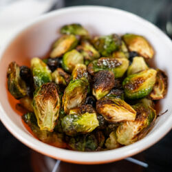 Garlic Butter Balsamic Brussels Sprouts