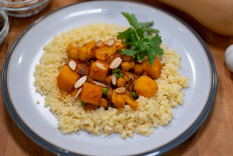 Moroccan Chickpea and Butternut Squash Tagine
