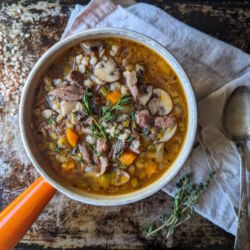 Beef, Barley & Mushroom Soup
