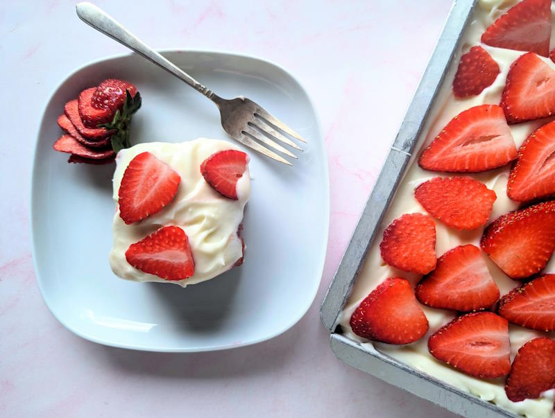 Homemade Strawberry Poke Cake