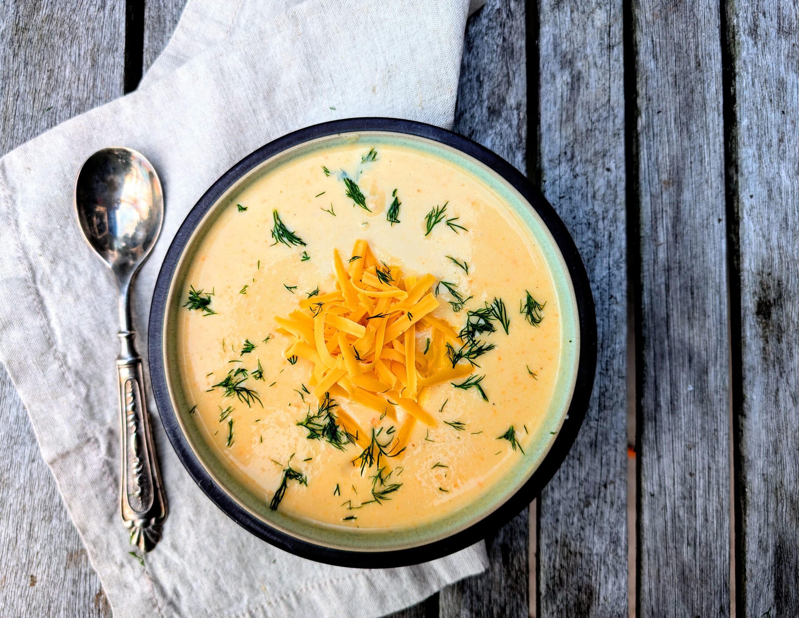 Double Cheese Cauliflower Cheese Soup