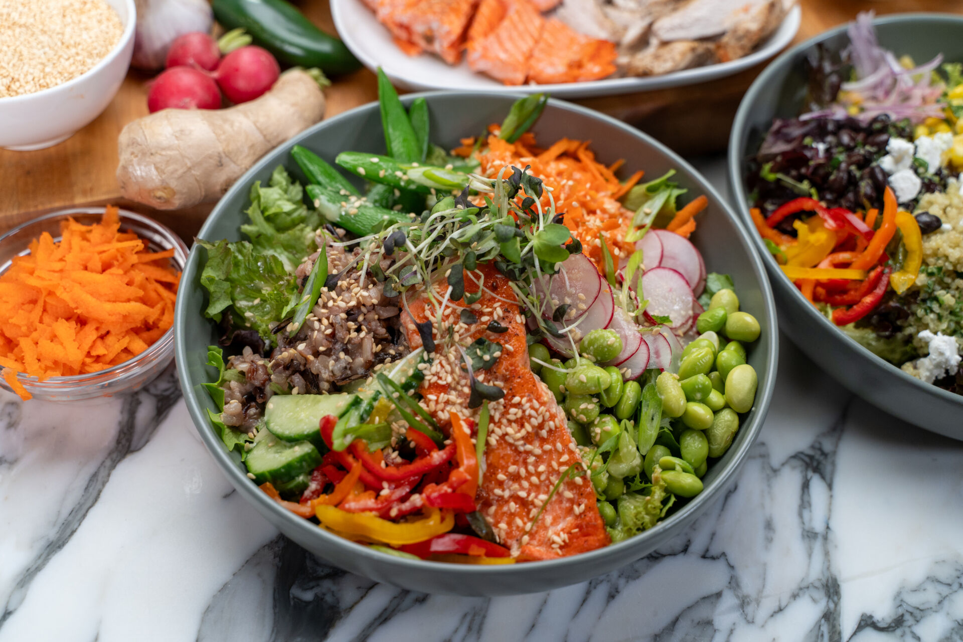 Glory Bowl: Ginger-Sesame with Salmon